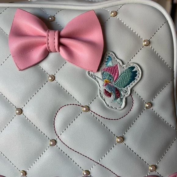 Loungefly Disney Cinderella 70th Anniversary Pearl Handle Crossbody! Never used! - Picture 6 of 16